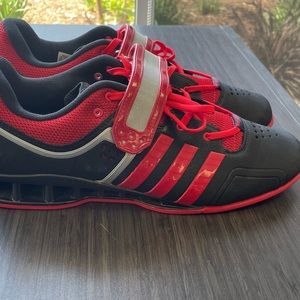 Adidas Men’s Adipower Weightlifting Shoes Sz 12 Black/Red Training Rare